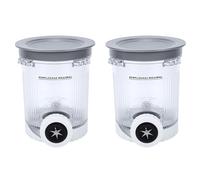 Asixxsix Pintas y Tapas, Vasos Herméticos para Almacenamiento de Helado, Paquete de 2 Recipientes de Pinta con Tapas de Repuesto para Máquinas para Hacer Helados NC700 NC701, Aptos para