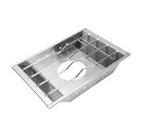 Asixxsix Placa superior para hornillo con recipiente para mesa de camping IGT, diseño empotrado desmontable de acero inoxidable a prueba de viento tablero para hornillo de gas