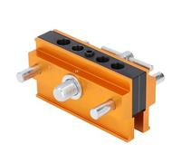 Asixxsix Plantilla autocentrante para espigas, 6 casquillos de perforación, kit de plantilla autocentrante para espigas, 2 opciones de casquillo, guía de broca para espigas