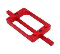 Asixxsix Plantilla de Bisagra de Puerta, Plantilla de Enrutador de Herramienta de Bisagra de Puerta Anodizada Roja de Aleación de Aluminio Inoxidable con Tamaño Fijo de 3,5 Pulgadas para Jambas y