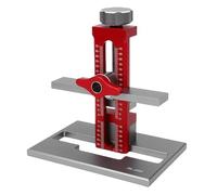Asixxsix Plantilla de Montaje para Puerta de Gabinete, Herramienta de Instalación Ajustable de Aleación con Base Desmontable y Brocas, para Puertas de Gabinete sin Marco o con Marco