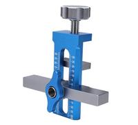 Asixxsix Plantilla de Montaje para Puerta de Gabinete, Herramienta de Instalación Versátil de Aleación de Aluminio 2 en 1 con Posicionador Ajustable y 3 Brocas para Gabinetes sin Marco