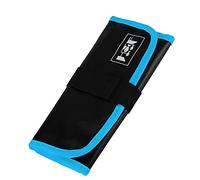 Asixxsix Plantilla de Pesca de PVC Impermeable Portátil, Bolsa con Bolsillos para Señuelo, Cierre de Gancho y Bucle, para Entusiastas de la Pesca (Blue)