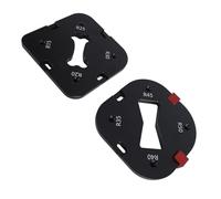 Asixxsix Plantilla de Radio de Esquina de Enrutador, 2 Piezas, Aleación de Aluminio, R15 R20 R25 R30 R35 R40 R45 R50, Plantilla de Esquina para Carpintería para Enrutador, Moldura de Mesa, Marcos