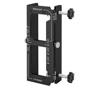 Asixxsix Plantilla para Bisagra de Puerta, Construcción de Aleación de Aluminio, Almohadillas de Silicona Antideslizantes, Plantilla para Enrutador de Embutir Ajustable, Kit de de Bisagra con Broca