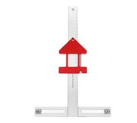 Asixxsix Plantilla para herrajes de gabinetes, distancia de orificio ajustable de 7.5 pulgadas con regla de medición de ángulos para manijas, guía de broca de aleación de aluminio.