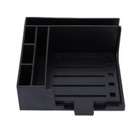 Asixxsix Plantilla y Soporte para Notas Adhesivas, Soporte para Notas Adhesivas con Plantilla de 5 Plantillas y Blocs de de 100 Hojas, Organizador de Bloc de para Aula, Oficina, (BLACK)