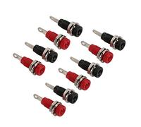 Asixxsix Poste de Unión con Conector Tipo Banana de Latón Duradero de 2 Mm con TecnologíA de Baja Pérdida para Inversores y Maquinaria de Soldadura, 10 A, 5 Rojos y 5 Negros