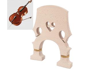 Asixxsix Puente de Graves Dobles, Tornillo de Latón Ajustable, Madera de Arce Premium, Instalación Fácil, Parte del Violín, Reemplazo Perfectamente, Mejora del Rendimiento (1/4)