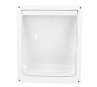 Asixxsix Puerta para Mascotas, Puer ta Grande de plástico para Perros con Solapa Transparente para Instalar en Puertas o Paredes Interiores y Exteriores, fácil de Instalar (L)
