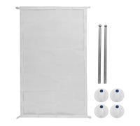 Asixxsix Puerta retráctil para bebés, Puerta Plegable portátil para Perros de Malla Puerta de Seguridad Puertas retráctiles para escaleras, Puertas, pasillos, Interiores, 2 Ganchos (Blanco)