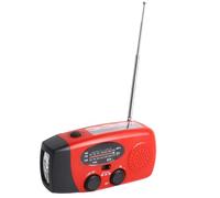 Asixxsix Radio de Emergencia de Manivela de Mano, Radio Meteorológico de Manivela Solar de Manguera Solar de Am/FM/NOAA con Chips Ligeros LED, Radios Portátiles con Energía Solar para