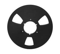 Asixxsix Real de Asunción Vacío 1/4 10.5 Pulgadas, Aleación de Aluminio de 3 Agujeros para el Carrete Grabando Cinta de Toma Vacía, Aluminio Apertura de la Máquina de Aluminio (BLACK)