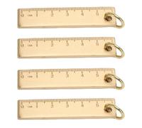 Asixxsix Regla de Latón, Regla de Maquinista Engrosada de 6 Cm y 3 Mm, Mini con Accesorio de Llavero para Llevar un Diario de Proyectos de Arte de Ingeniería
