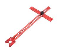 Asixxsix Regla de Trazado de Posicionamiento de Perforación, Regla Cuadrada en T de Aleación de Aluminio con Bloques Deslizantes y Pernos en T, Plantilla de Herrajes para Gabinetes