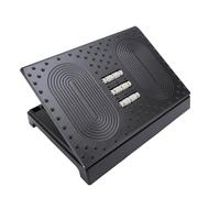 Asixxsix Reposapiés Bajo Escritorio, Ergonómico 5 Reposapiés Inclinable Regulable en Altura, Antideslizante Reposapiés Desmontable para el Hogar Oficina Mejora la Circulación (BLACK)
