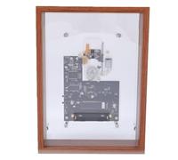 Asixxsix Reproductor de CD con Marco de Fotos de Música Retro, Reproductor de CD Bluetooth de Acrílico Transparente con Sonido HiFi y Control Remoto, Diseño de Escritorio