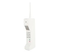 Asixxsix Retro ladrillo teléfono Celular Ornamento, 80s 90s Vintage ladrillo Modelo de teléfono móvil Plantilla de teléfono Celular de Hierro Antigua Moda para apoyos de fotografía (White)