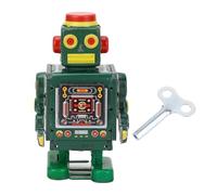 Asixxsix Robot Vintage de Enrollar, Retro Clockwork Spring Toy Collectible Figurine para Colección Cafetería Decoración del Hogar Fotografía Propiedad de los Regalos Festival de (Green)