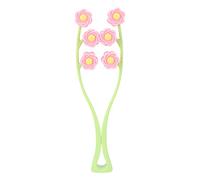 Asixxsix Rodillo Facial con Cómodo, Rodillos Múltiples, Masajeador Facial en Forma de V para Piernas, Brazos, Plástico (PINK)