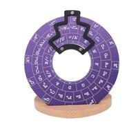 Asixxsix Rueda de quintas de metal, herramienta de aprendizaje de teoría musical de aleación de aluminio con base de madera para músicos y compositores. Diseño innovador (PURPLE)