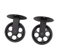 Asixxsix Ruedas de Polea Juego de 2 para Enchufar la Luz Colgante, Poleas de Techo de Pared Vintage para Lámpara Colgante, Polea de Montaje en la Pared de la Casa de la Casa de la Rueda