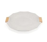 Asixxsix Sartén coreana para asar, antiadherente, de piedra medi cinal, plancha portátil para pizza, plancha multifuncional para asar en interiores y exteriores (WHITE)