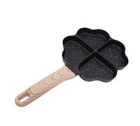 Asixxsix Sartén para Huevos en Forma de Corazón, Sartén para Huevos con Revestimiento de Piedra Maifan Antiadherente de 4 Tazas para Sarténs de Desayuno, Apta para Estufa de Gas