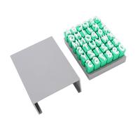 Asixxsix Sellos de Arcilla, Juego Completo de Letras y Números Mayúsculas, Tamaño de Carácter de 1/2 Pulgada, Material ABS, Sellos de Alfabeto para Arcilla con Fácil de Usar para Personalizar Tazas,