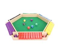 Asixxsix Shut The Box Game, Juegos de Matemáticas de Mesa de Tablero de Madera Familiar para 2-6 Jugadores, Juego de Dados Shut The Box con 12 Dados para Niños Adultos, Fiesta en Casa en