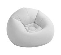 Asixxsix Sillón Hinchable, sofá Individual ergonómico de PVC con ángulo Inclinado para apoyar la Espalda, sofá Hinchable portátil para salón, Dormitorio, balcón, jardín y Camping (Gris Claro)