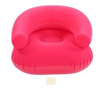 Asixxsix Sillón Inflable, Silla Inflable Flocada de PVC con Reposabrazos, sofá Portátil, Capacidad de Peso de 198 Libras, para Cine, Habitación Al Aire Libres, Dormitorio, Lectura, (Rosa roja)