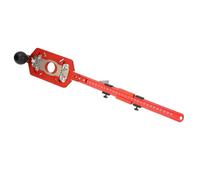 Asixxsix Soporte de Ranura de Fresado de Enrutador de Aleación de Aluminio, Herramienta de Plantilla de Enrutador Ajustable con Diseño de Ranura Lateral para Carpintería