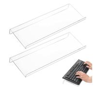Asixxsix Soporte Inclinado para Teclado de Computadora para Escritura Ergonómica, Soporte para Teclado con Tira Antideslizante de Silicona, Bandeja para Teclados de 17x5,7x1,2 Pulgadas, (Transparente)