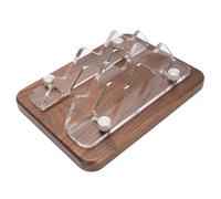 Asixxsix Soporte para Mac Mini, Ancho de Ranura Ajustable, Soporte Vertical de 25-56mm, de Escritorio de Madera de Nogal con Silicona Antideslizante para M1 M2 M3 M4