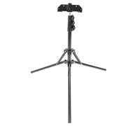 Asixxsix Soporte para Marcador de Baloncesto, Ajustable, Trípode Ligero Plegable de 145 Cm con Bandeja Giratoria para Eventos Deportivos en Interiores, Gimnasios y Canchas