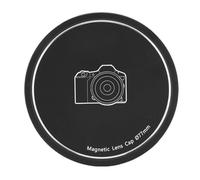 Asixxsix Tapa de Lente de 77 Mm, Cubierta Protectora de Montura de Rosca Magnética de Aleación de Aluminio con Forro Flocado Suave para Cámara sin Espejo y Filtros de Rosca Magnéticos de