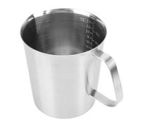 Asixxsix Taza Medidora de Acero Inoxidable, Jarra para Espumar Leche con Escala Transparente, Jarra de Leche Barista de 350 ML/600 ML/900 para Espumar café Latte Art con Marcas (700ML)