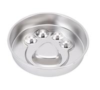 Asixxsix Tazón de p erro de Alimentación Lenta, Tazones de Comida para Perros de Acero Inoxidable Antihoradas con Base de No Deslizamiento, Tazón de Alimentación Lenta Que Disminuye la (Patrón de