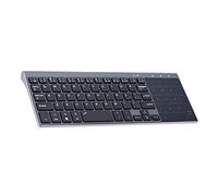 Asixxsix Teclado Inalámbrico de 2.4GHz con Panel Táctil Inteligente, Teclado de Datos Financieros Portátiles de Contabilidad, Portátil de Mano Ultra Delgada para PC, Escritorio