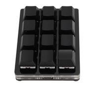 Asixxsix Teclado Mecánico para Juegos con una Sola Mano 12 Teclas USB con Cable RGB Interruptor Rojo Teclado Macro Programable Multifuncional con Función de Memoria para Trabajos de