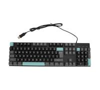 Asixxsix Teclado para Ancianos, Teclado de Juego por Cable de Letra Grande, Adecuado para Personas Mayores con discapacidad Visual Baja, Panel metálico USB con Teclado retroiluminado