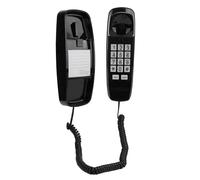 Asixxsix Teléfono Fijo con Cable, Timbre Extra Fuerte de Más de 110 DB con Luz Intermitente, Volumen Ajustable para Personas Mayores con Discapacidad Auditiva, Teléfono Residencial (Black)