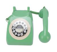 Asixxsix Teléfono Fijo Retro, Teléfono Giratorio Vintage Caja Fuerte para Cortes de Energía con Función de Rellamada para Analógico con Cable de Emergencia de Oficina en Casa (Verde Oscuro)