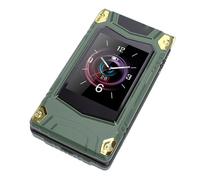Asixxsix Teléfono Plegable Desbloqueado 4G LTE, Pantalla Dual de 2,8 Pulgadas, Pantalla Externa Principal de 2,4 Pulgadas, SIM Dual, Bluetooth 5.0 con Batería de 6800 MAh, SOS, MP3, Radio (Green)