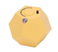 Asixxsix Temporizador de Cubo de 12 Caras, Temporizador Pomodoro de Cubo Recargable con Función de Recordatorio, Herramienta de Gestión del Tiempo para Niños y Aula, Cocina, Cocina, (Yellow)