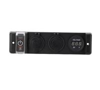 Asixxsix Toma USB de 12 V, 3,1 A, Puertos USB Duales, Enchufe para Encendedor de Cigarrillos de 12 V, Protección de Seguridad, Panel de Interruptores Marinos, Panel de Interruptores para Barcos con