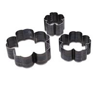 Asixxsix Troquel de Cuero, Troquel de Perforación de Cuero de la Flor, Herramienta de Perforación Hueco para la Artesanía de Hecho a Mano, Molde de Corte de Forma 1.2in 2in 2.8in 2.8in