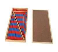 Asixxsix Varillas Numéricas Matemáticas, Mejora la Imaginación, Pensamiento Lógico, Coordinación Mano-Ojo, Varillas Matemáticas Montessori, de Madera con Caja de Almacenamiento para Niños Pequeños