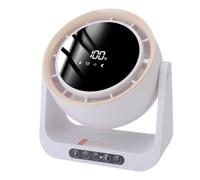 Asixxsix Ventilador de Circulador de Aire de Mesa, Control de Escritorio sin Luces de Control Remoto con Pantalla Digital, Ventiladores de Mesa Tranquilos para Dormitorio, Cocina (Café con leche)